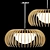 Elegant Bollicina Wood Lamp 3D model small image 2