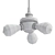 Industrial Loft Pendant Light Trio 3D model small image 2