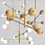 Elegant Pivoting Chandelier with Matte Shades 3D model small image 3