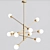 Elegant Pivoting Chandelier with Matte Shades 3D model small image 4