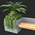 Urban Oasis: Bench with Plant 3D model small image 3