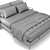Luxury Selene Bed by B&B Italia 3D model small image 3