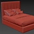 Elegant Kennedy Queen Bed 3D model small image 4