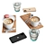 Cafe Table Decor Set | Unique and Stylish 3D model small image 4