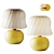 Cream Mushroom Murano Table lamp 3D model small image 1