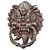 Vintage Oriental Door Knocker 3D model small image 2