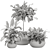 Botanical Bliss: Rubber Plant Vase Pack 3D model small image 2