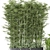 Rustic Concrete Pot with Outdoor Bamboo 3D model small image 2