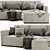 Elegant Blanche Chaise Longue Sofa 3D model small image 4