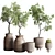 Concrete Wood Collection: Indoor Outdoor Plant Vase 3D model small image 1