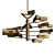 Vintage Brass Osiris Chandelier 3D model small image 1