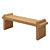 Italian Designer Brown Leather Bench 3D model small image 5