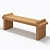 Italian Designer Brown Leather Bench 3D model small image 8
