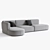 Stylish Bowy Sofa by Patricia Urquiola 3D model small image 3