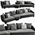 Luxury Minotti Lawson Sofa 3D model small image 1