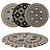 Round Rugs Set: 6 Unique Designs 3D model small image 1