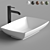 Modern Rectangular Sink: ArtCeram JAZZ JZL002 3D model small image 1