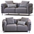 Contemporary Cassina LC3 Sofa 3D model small image 6