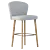 Title: Sleek Minotti ASTON Stool - Contemporary Chic! 3D model small image 5