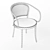 Pale Green Cane Armchair: Classic Elegance 3D model small image 6