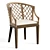 Monaco-Inspired Rattan Barrel Chair 3D model small image 1
