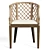 Monaco-Inspired Rattan Barrel Chair 3D model small image 2