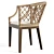 Monaco-Inspired Rattan Barrel Chair 3D model small image 5