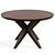 Mid-Century Modern Hazelnut Dining Table 3D model small image 1