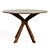 Sleek Espresso Dining Table 3D model small image 2