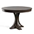 Elegant Distressed Grey Pedestal Table 3D model small image 1