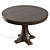 Elegant Distressed Grey Pedestal Table 3D model small image 3
