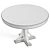 Elegant Distressed Grey Pedestal Table 3D model small image 6