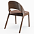 Elegant Brown Gravois Side Chair 3D model small image 2