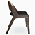 Elegant Brown Gravois Side Chair 3D model small image 3