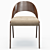 Elegant Brown Gravois Side Chair 3D model small image 4