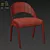 Elegant Brown Gravois Side Chair 3D model small image 6