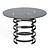 Glamorous Chrome Dining Table 3D model small image 2