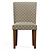 Classic Brown Upholstered Parsons Chair 3D model small image 2