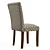 Classic Brown Upholstered Parsons Chair 3D model small image 3