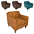 Elegant Hamilton Leather Chair 3D model small image 1