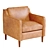 Elegant Hamilton Leather Chair 3D model small image 5