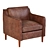 Elegant Hamilton Leather Chair 3D model small image 9
