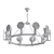 Vintage Industrial Chandelier: GASLIGHT 3D model small image 2