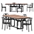 Elegant Caryllon Dining Set 3D model small image 1