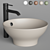 ArtCeram FUORI 1 TFL002 Round Washbasin & Kludi BOZZ Single Lever Mixer 3D model small image 1