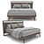 Elegant Volare Due Bed 3D model small image 1