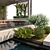 Elegant Pergola Oasis: Water & Plant Haven 3D model small image 6