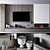 Modern Wall-Mounted TV Unit 3D model small image 1