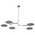 Cosmo Branching Discs Pendant, 5 Lights 3D model small image 2