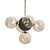 Nordic Vintage Glass Loft Chandelier 3D model small image 1